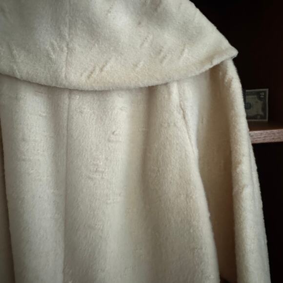 Lilli Ann Cream Wool Coat - Picture 4 of 8